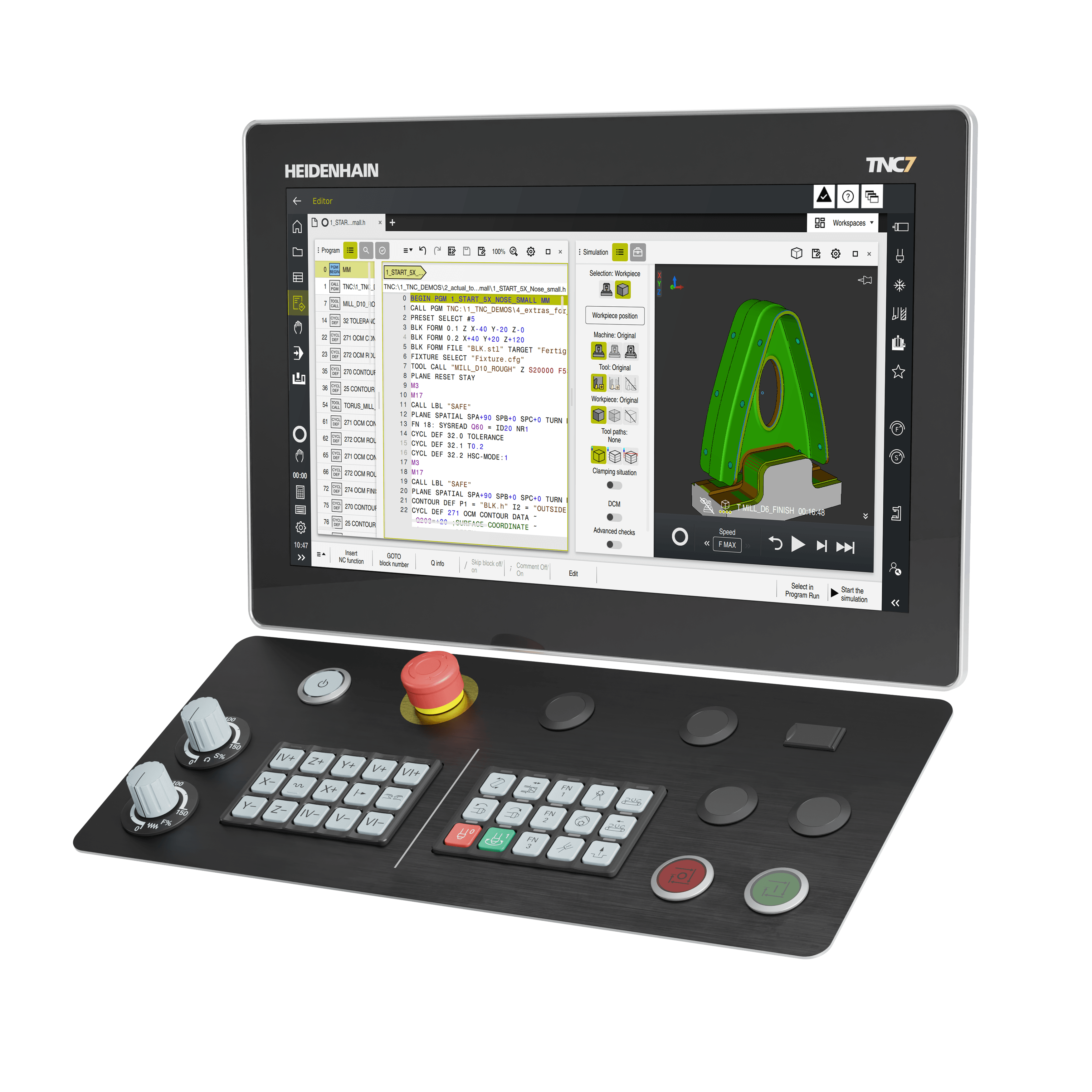 [Translate to Spanish:] CNC-Steuerung TNC7 basic für Fräsmaschinen und Bearbeitungszentren