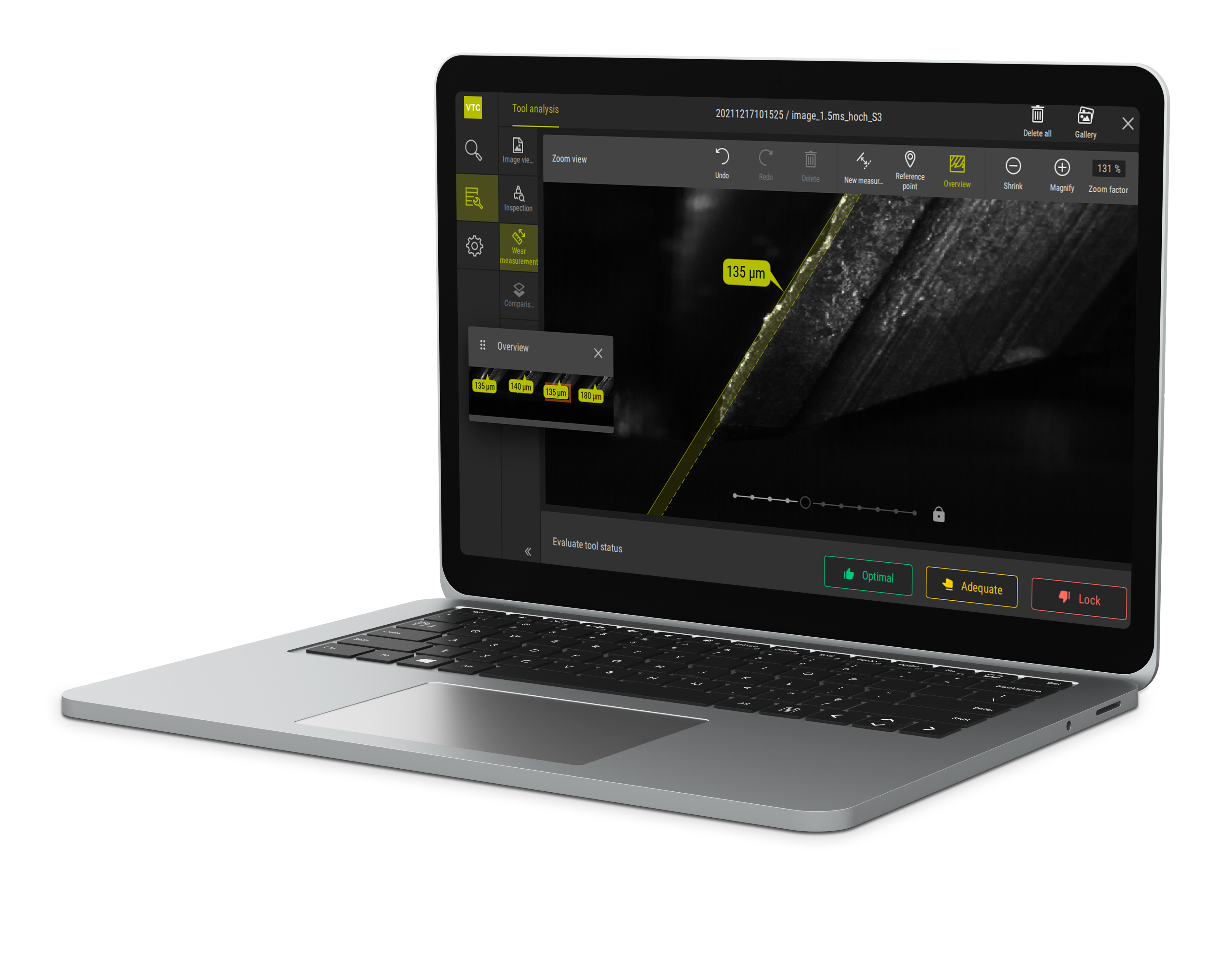 [Translate to Spanish:] VTC-Software zur ganzheitlichen Werkzeugprüfung